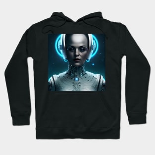 Cyborg Space Alien Girl Hoodie